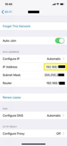 How to Find Your Private IP Address on iOS Step 4